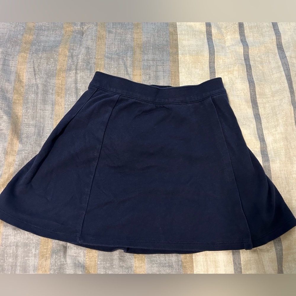 Girl’s OshKosh B’Gosh Navy Khaki School Uniform Pleated Skirt Skort - Size 8